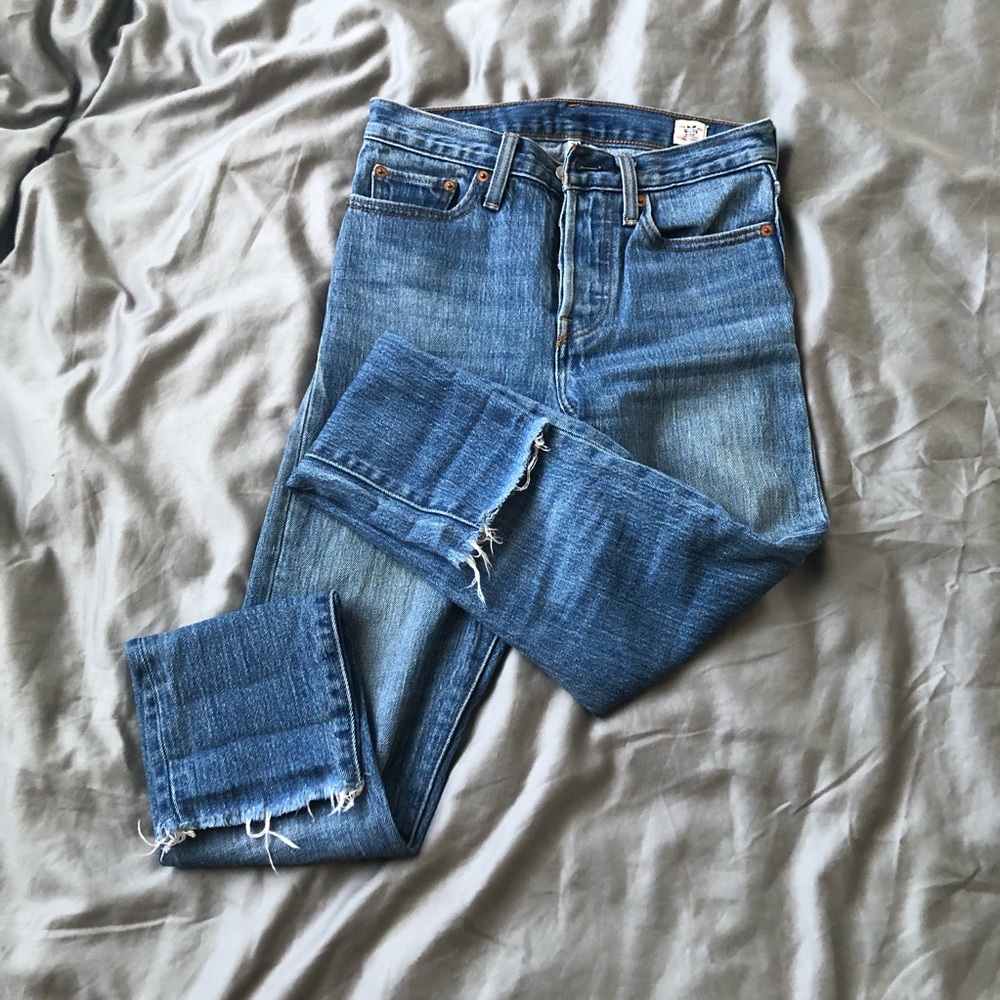 Levi’s white oak cone denim ankle jeans